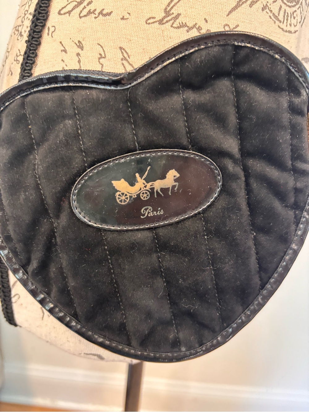 vintage Lanvin Paris heart-shaped quilted crossbody bag - Picture 4 of 6